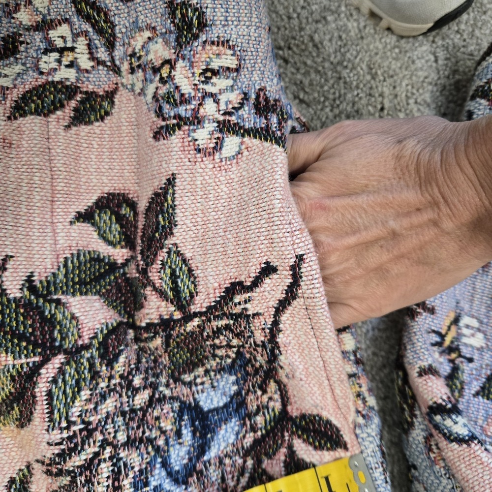 VTG Painted Pony Spring Floral Easter Nest Bumblebee Blazer Tapestry Jacket M - Picture 10 of 14